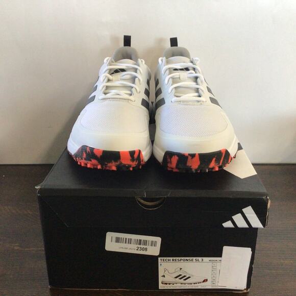 Adidas Mens Tech Response SL 3 Golf Shoes White Black Grey Size 11.5 Spikeless - Picture 2 of 7